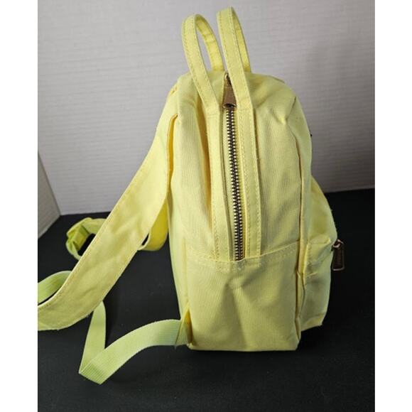 Herschel Backpack Brite Yellow Gold zippers Crosshatch Mini adjust straps   Read - Picture 4 of 10